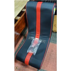 RED & BLACK FOLD-OPEN GAMING CHAIR WITH