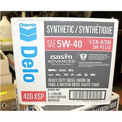 CHEVRON DELO FULL SYNTHETIC 5W40 MOTOR OIL -NEW