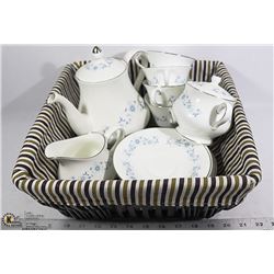 WEDGEWOOD BONE CHINA TEA SET FOR 4