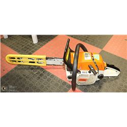 STIHL CHAINSAW. SERVICED ONE YEAR AGO BUT NOT USED