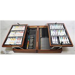 SOLID WOOD ARTIST MEDIA WORK STATION