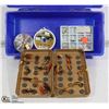 Image 1 : FISHING TACKLE BOX WITH 70-100 FLY FISHING FLIES
