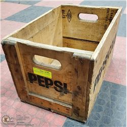 VINTAGE WOOD PEPS-COLA CRATE -