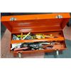 Image 1 : ORANGE CRAFTSMAN STEEL TOOL BOX -