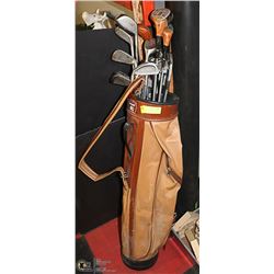 COOPER GOLF CADDY AND 18 GOLF CLUBS