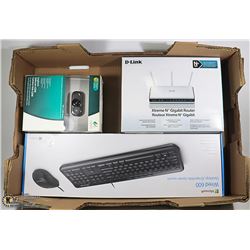 ELECTRONICS  D LINK GIGABIT ROUTER, KET BOARD,