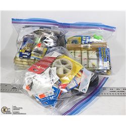 3 BAGS MISC ICE FISHING HOOKS/GEAR