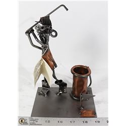 HAND MADE TOUCH OF METAL GOLFER+BAGNEW WITH TAG