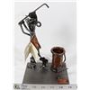Image 1 : HAND MADE TOUCH OF METAL GOLFER+BAGNEW WITH TAG