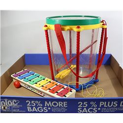 KIDS DRUM KIT,FISHER PRICE XYLOPHONE