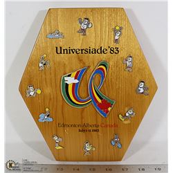 12 PIN WALL DISPLAY UNIVERSIADE GAMES EDMONTON