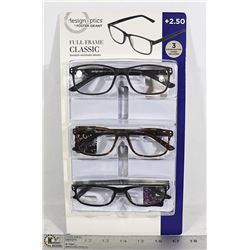 DESIGN OPTICS FOSTER GRANT READING GLASSES +2.5