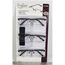 DESIGN OPTICS FOSTER GRANT READING GLASSES +1.50