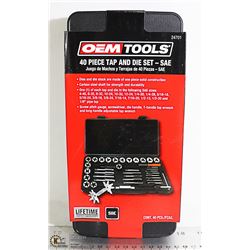 NEW OEMTOOLS 40 PC TAP & DIE SET - SAE