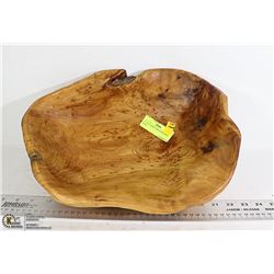 11" X 14" HAND CARVED WOODEN BOWL