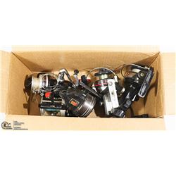 FIVE FISHING REELS – SOME MAY BE WORKING OR FOR