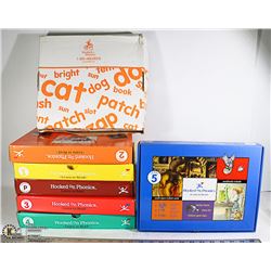 HOOKED ON PHONICS LEVELS 1-5 WITH 2 PARENT BOXES