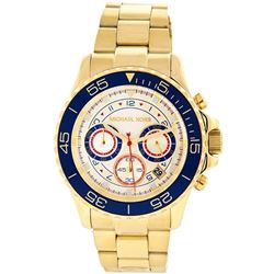 NEW MICHAEL KORS GOLD 42MM TRIPLE CHRONO MSRP $399