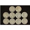 Image 1 : 10 ASSORTED 1940'S MERCURY DIMES