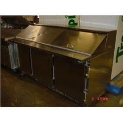 6' Bev Air 3-door Refrigerated Prep Tab