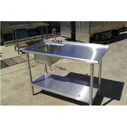 4'x24" SS Table w/ sink