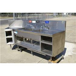 9' 3-tub sink 16x20x12