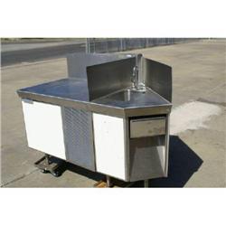 5' SS Table w/ Hand Sink,Refrig,1-dr