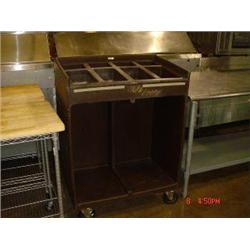 Rolling Utensil/Condiment Cart & Tray H