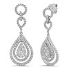 Image 1 : 18k White Gold 1.24CTW Diamond Earrings, (SI1-SI2/G-H)