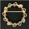 Image 6 : 14k Yellow Gold 5.18 ctw Wreath Brooch w/ Amethyst Garnet Moonstone Peridot Opal