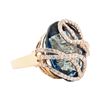 Image 1 : 44.60 ctw London Blue Topaz And Diamond Ring - 14KT Rose Gold
