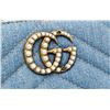 Image 5 : Gucci Blue Denim Marmont GG Peal Zip Wallet