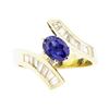 Image 2 : 1.64 ctw Sapphire And Diamond Ring - 14KT Yellow Gold