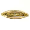 Image 8 : 9k Yellow Gold .10 ctw Diamond Marquise Shaped Etched Brooch Pin