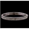 Image 1 : 2.30 ctw Diamond Bangle Bracelet - 14KT White Gold