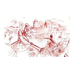 Harvest at Chateau Latour (Bordeaux) by Ensrud Original