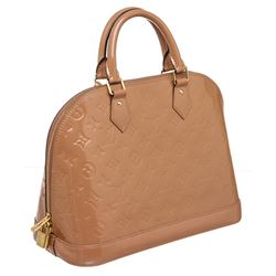 Louis Vuitton Nude Monogram Vernis Leather Alma PM Bag