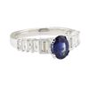 Image 1 : 1.85 ctw Sapphire and Diamond Ring - 18KT White Gold