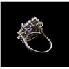 Image 3 : 14KT White Gold 2.45 ctw Tanzanite and Diamond Ring