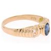 Image 3 : Vintage 18kt Rose Gold 0.68 ctw Sapphire and Diamond Ring