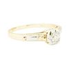 Image 1 : 0.15 ctw Diamond Solitaire Vintage Motif Ring - 14KT Yellow Gold