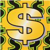 Image 2 : Dollar Sign (Yellow Background) by Steve Kaufman (1960-2010)