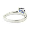 Image 3 : 2.02 ctw Round Brilliant Blue Sapphire And Diamond Ring - 14KT White Gold