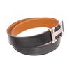 Image 3 : Hermes Black Brown Reversible Leather Constance Belt Palladium Plated H Buckle 8