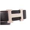 Image 6 : Hermes Black Brown Reversible Leather Constance Belt Palladium Plated H Buckle 8