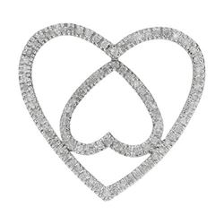 10k White Gold 0.74CTW Diamond Pendant, (I2/I-J)