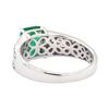 Image 3 : 1.31 ctw Emerald and Diamond Ring - 14KT White Gold