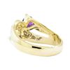 Image 3 : 0.75 ctw Amethyst and Diamond Ring - 14KT Yellow Gold