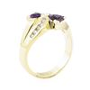 Image 4 : 0.75 ctw Amethyst and Diamond Ring - 14KT Yellow Gold