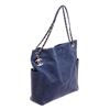 Image 2 : Chanel Blue Quilted Caviar Leather Medium CC Chain Pocket Tote Shoulder Bag